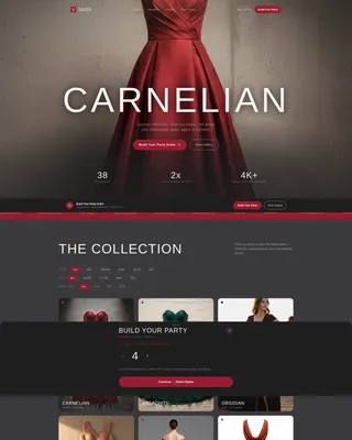 Bold Brutalist Bridesmaid Dress Landing Page Template