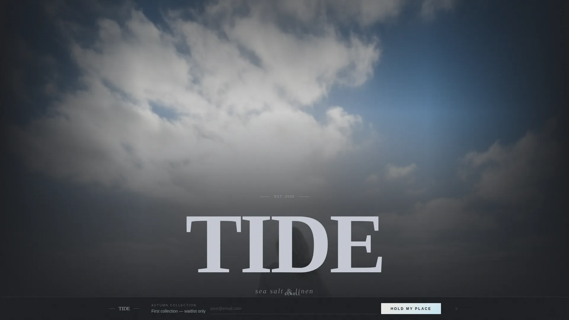 Cinematic Coastal Landing Page Template for Fashion Brands