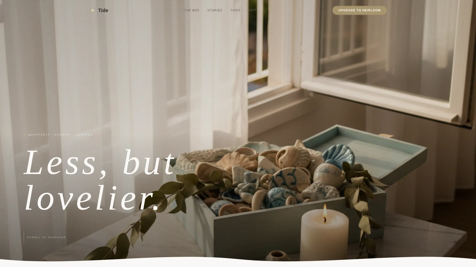 Coastal Grandmother Subscription Box Landing Page Template