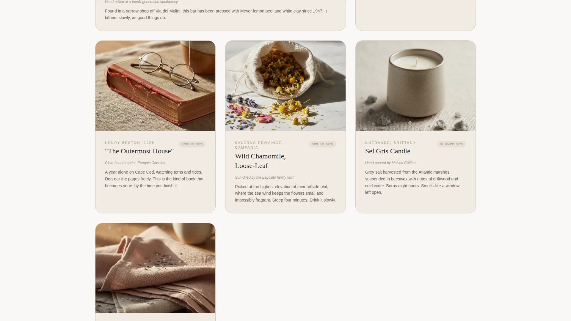 Coastal Grandmother Subscription Box Landing Page Template