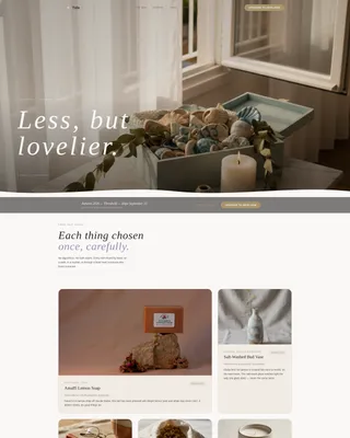 Coastal Grandmother Subscription Box Landing Page Template