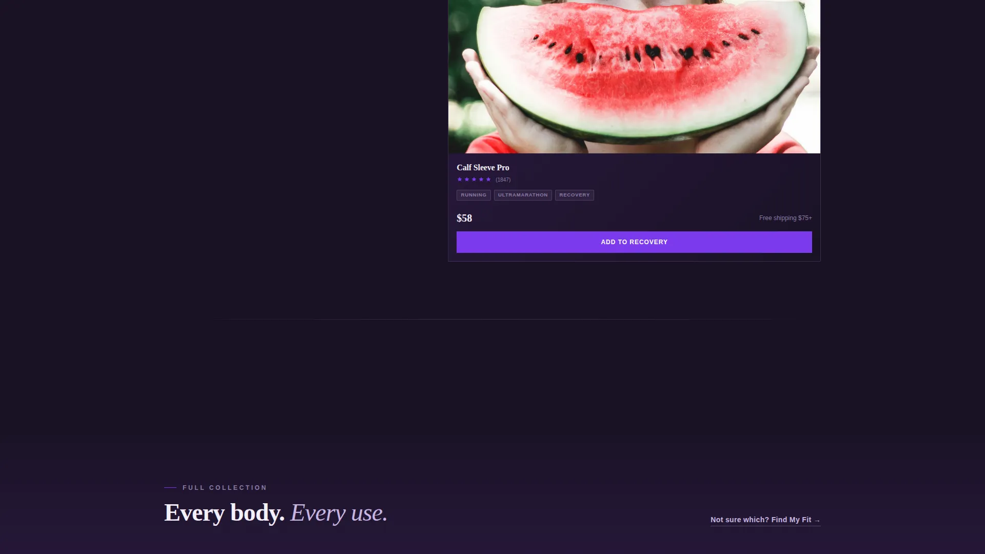 Compression & Recovery Wear Landing Page Template