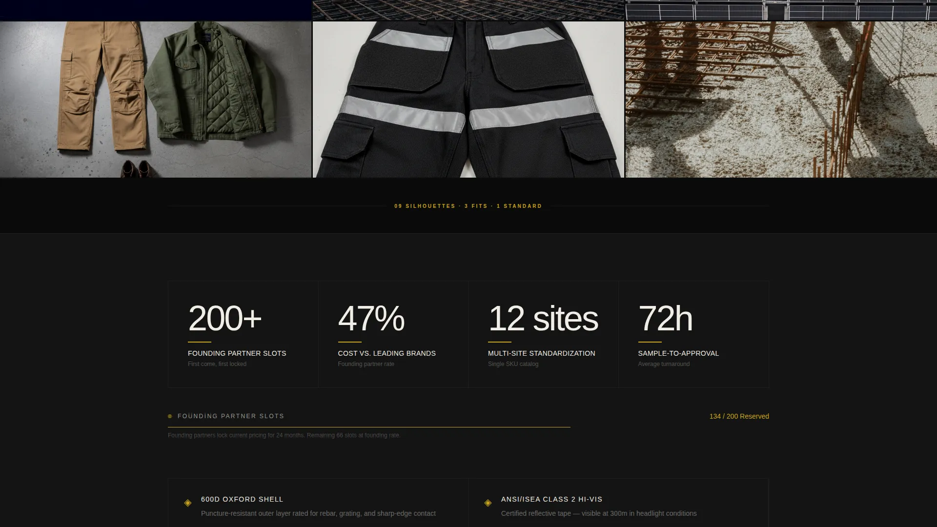 Bold Brutalist Workwear Waitlist Landing Page Template