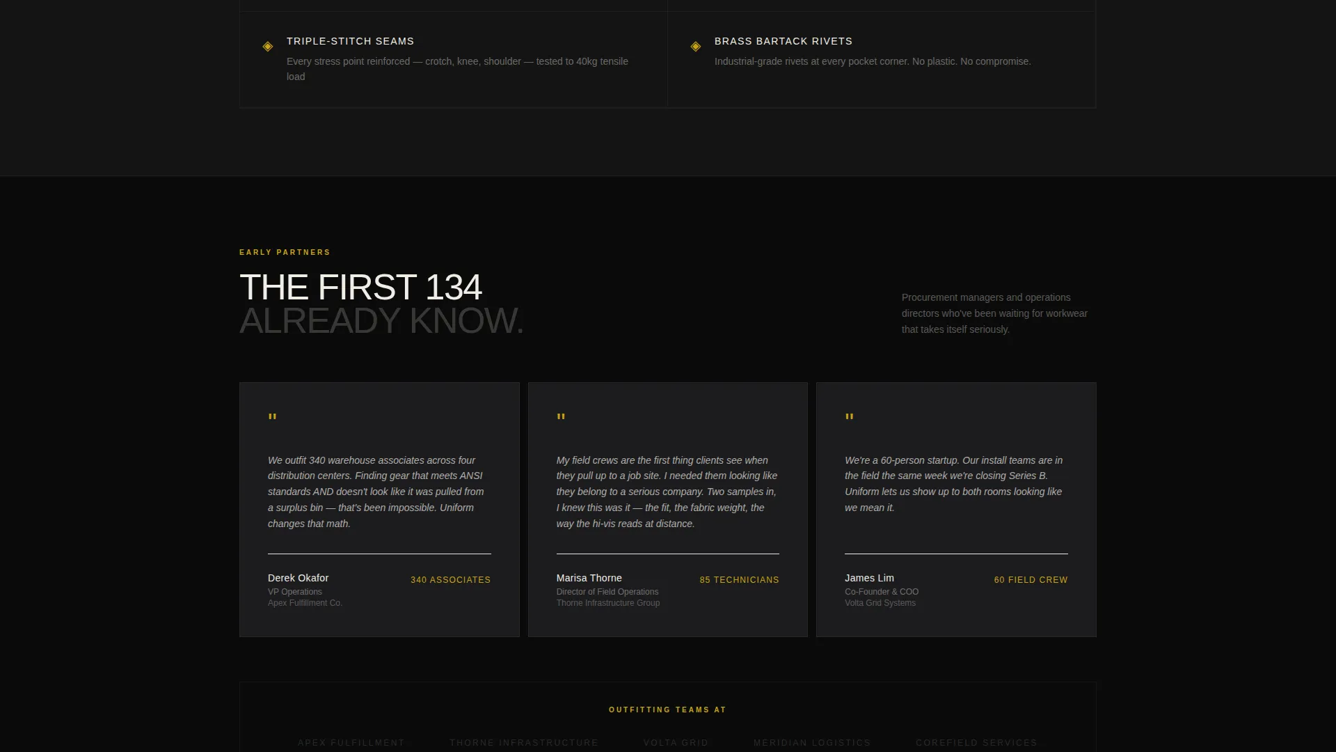 Bold Brutalist Workwear Waitlist Landing Page Template
