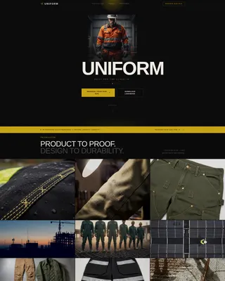 Bold Brutalist Workwear Waitlist Landing Page Template