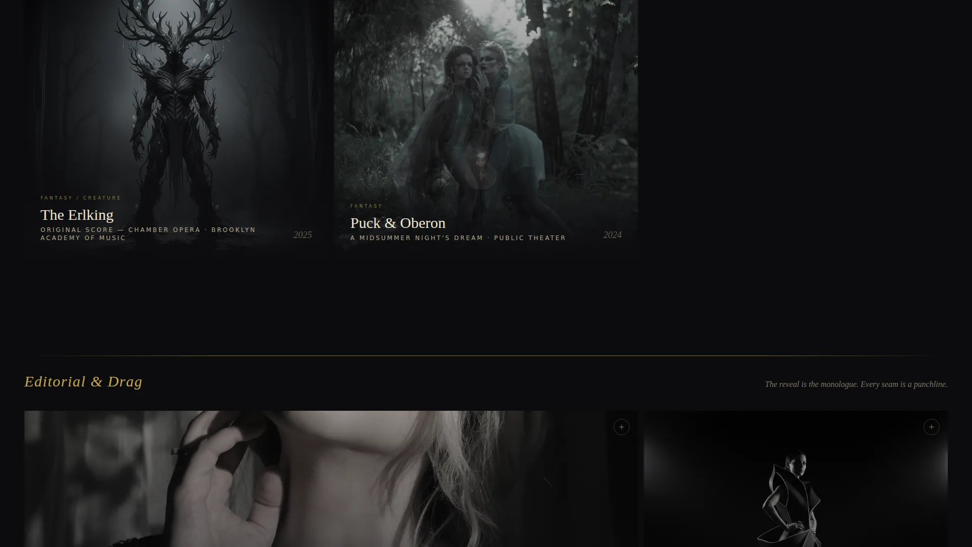 & Theater Designer Landing Page Template
