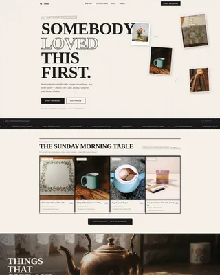 Cottagecore Resale Landing Page Template