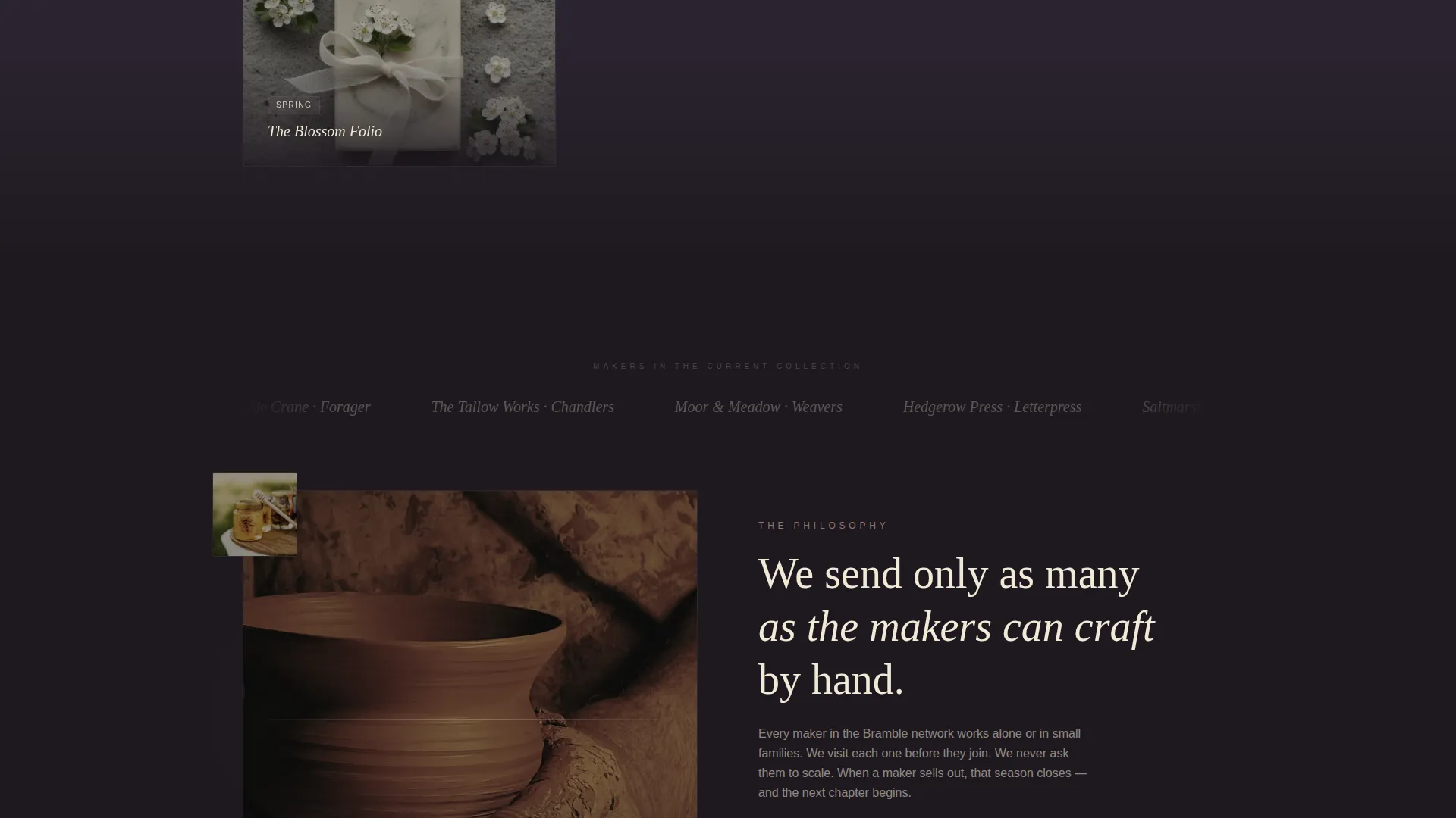 Cottagecore Subscription Box Waitlist Landing Page