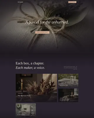 Cottagecore Subscription Box Waitlist Landing Page