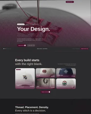Custom Embroidered Cap Landing Page Template