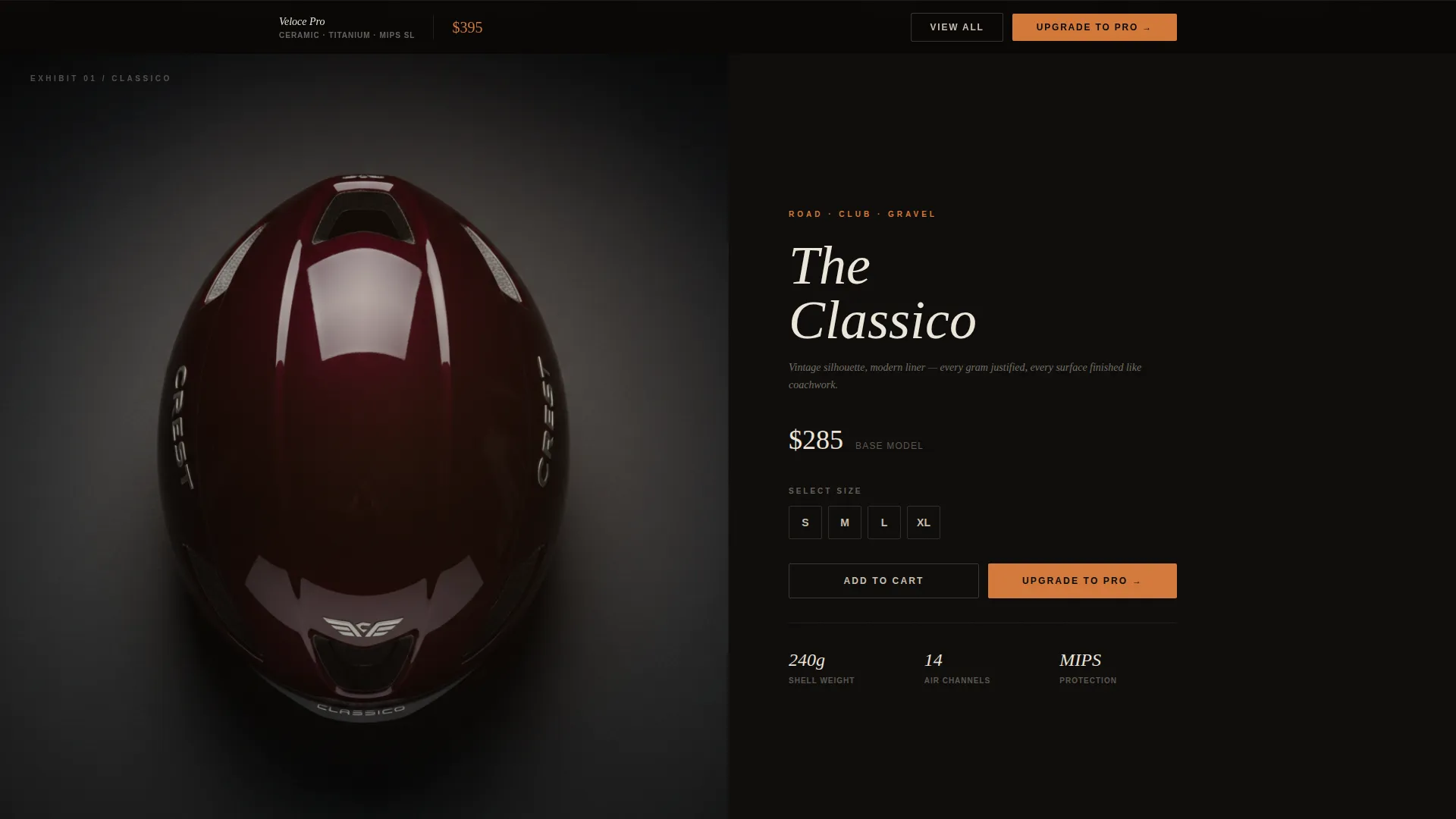 Cycling Helmet Landing Page Template - Neo-Retro Immersive