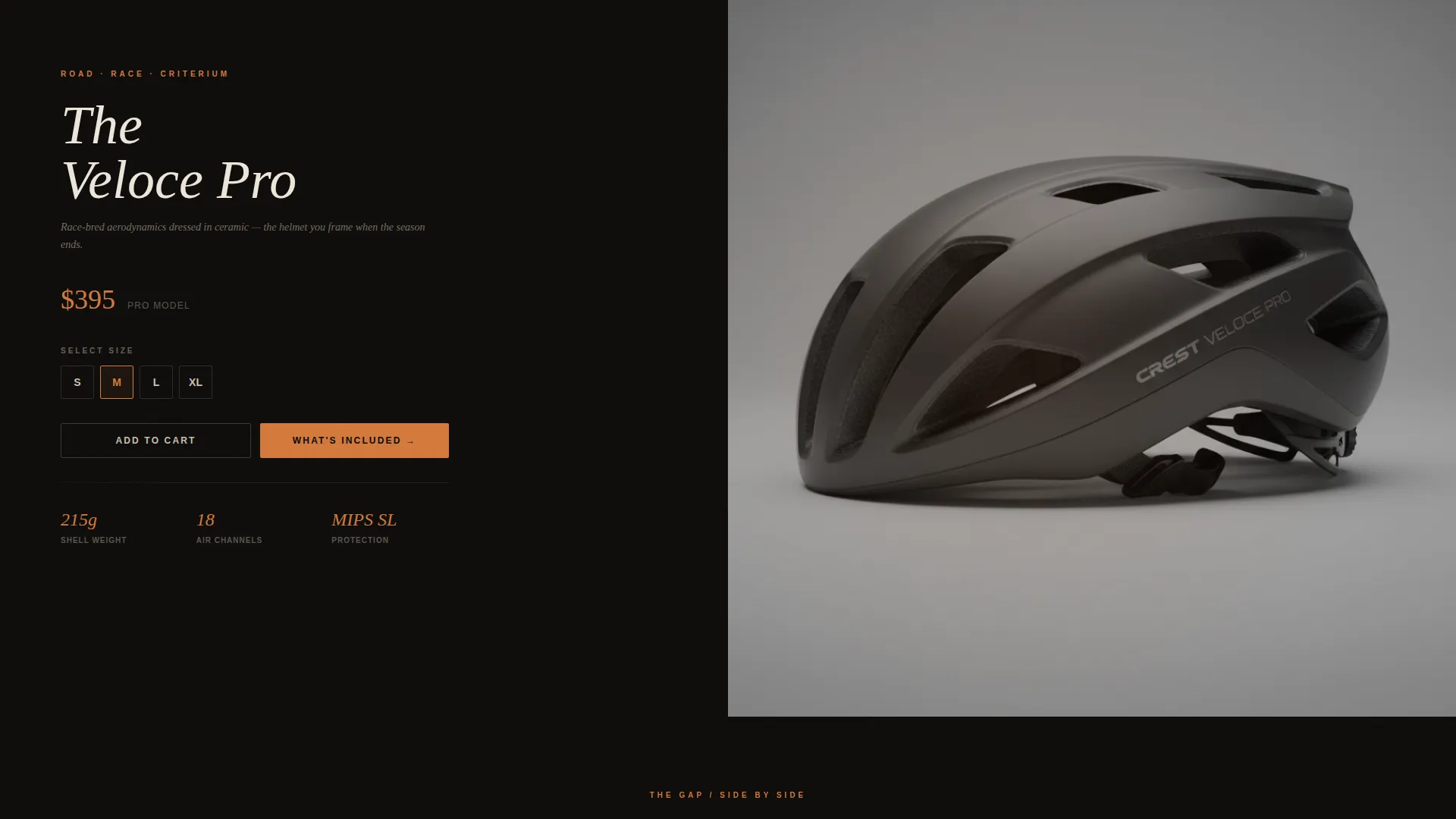 Cycling Helmet Landing Page Template - Neo-Retro Immersive