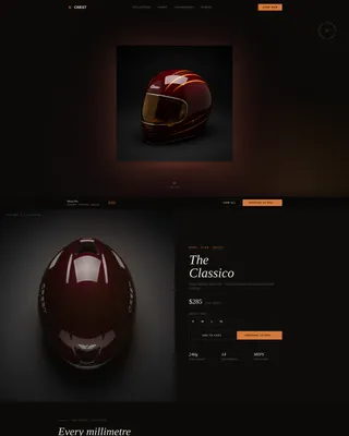 Cycling Helmet Landing Page Template - Neo-Retro Immersive