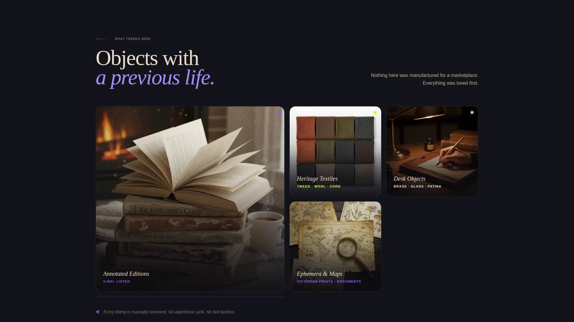 Dark Academia Resale Waitlist Landing Page Template