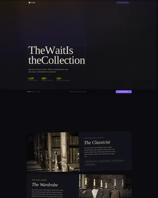 Dark Academia Resale Waitlist Landing Page Template