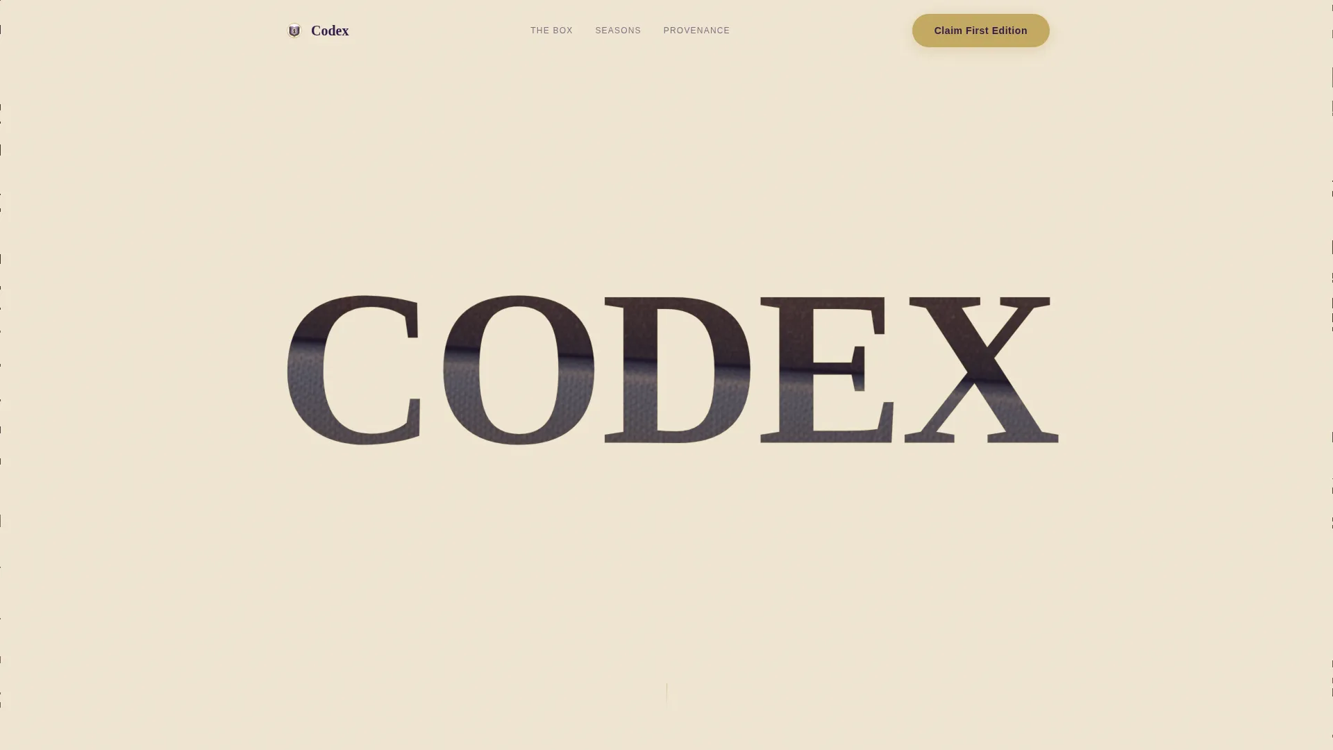 Dark Academia Subscription Box Landing Page Template