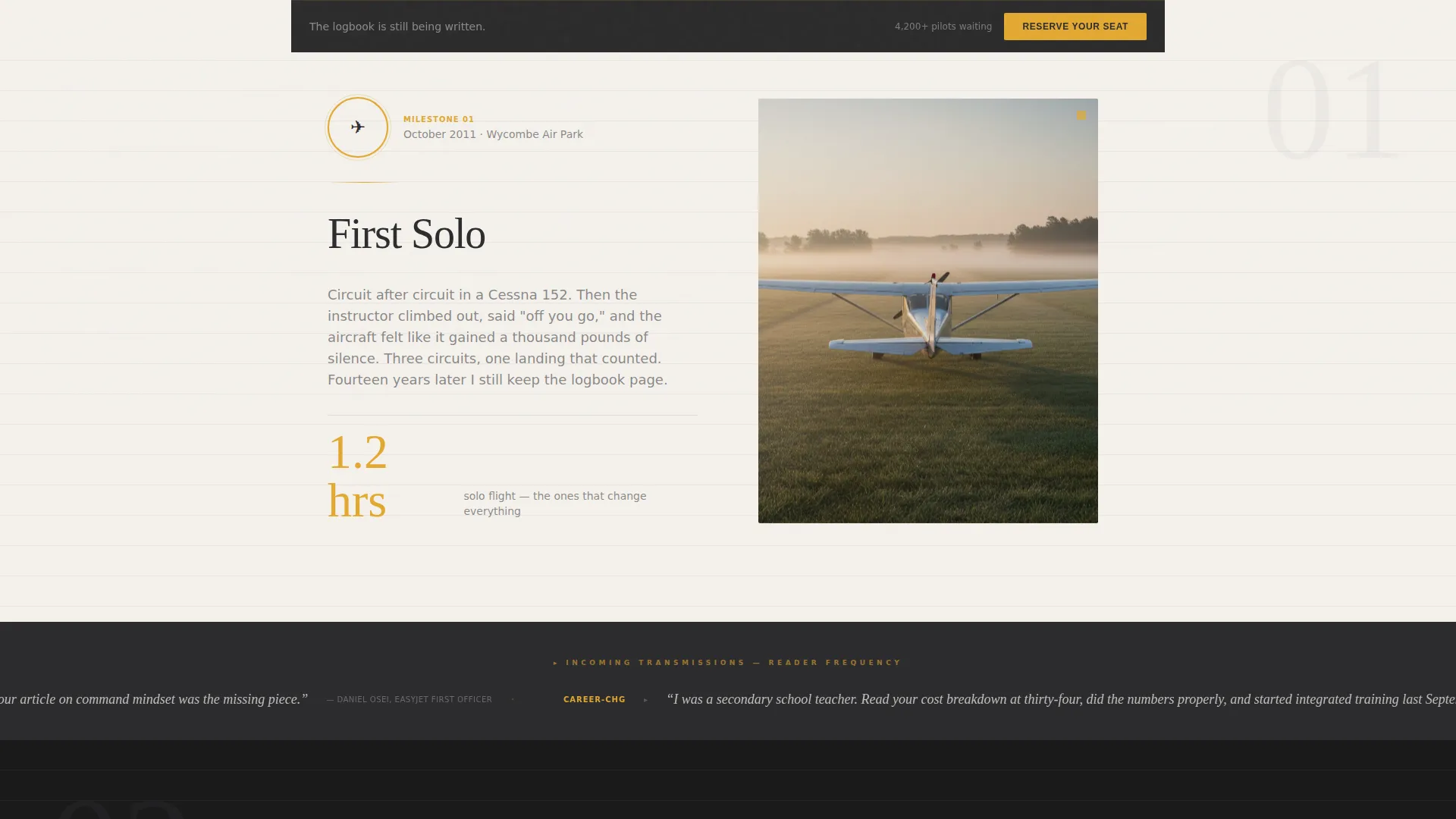Pilot Profile Advanced Pre-Launch Website Template