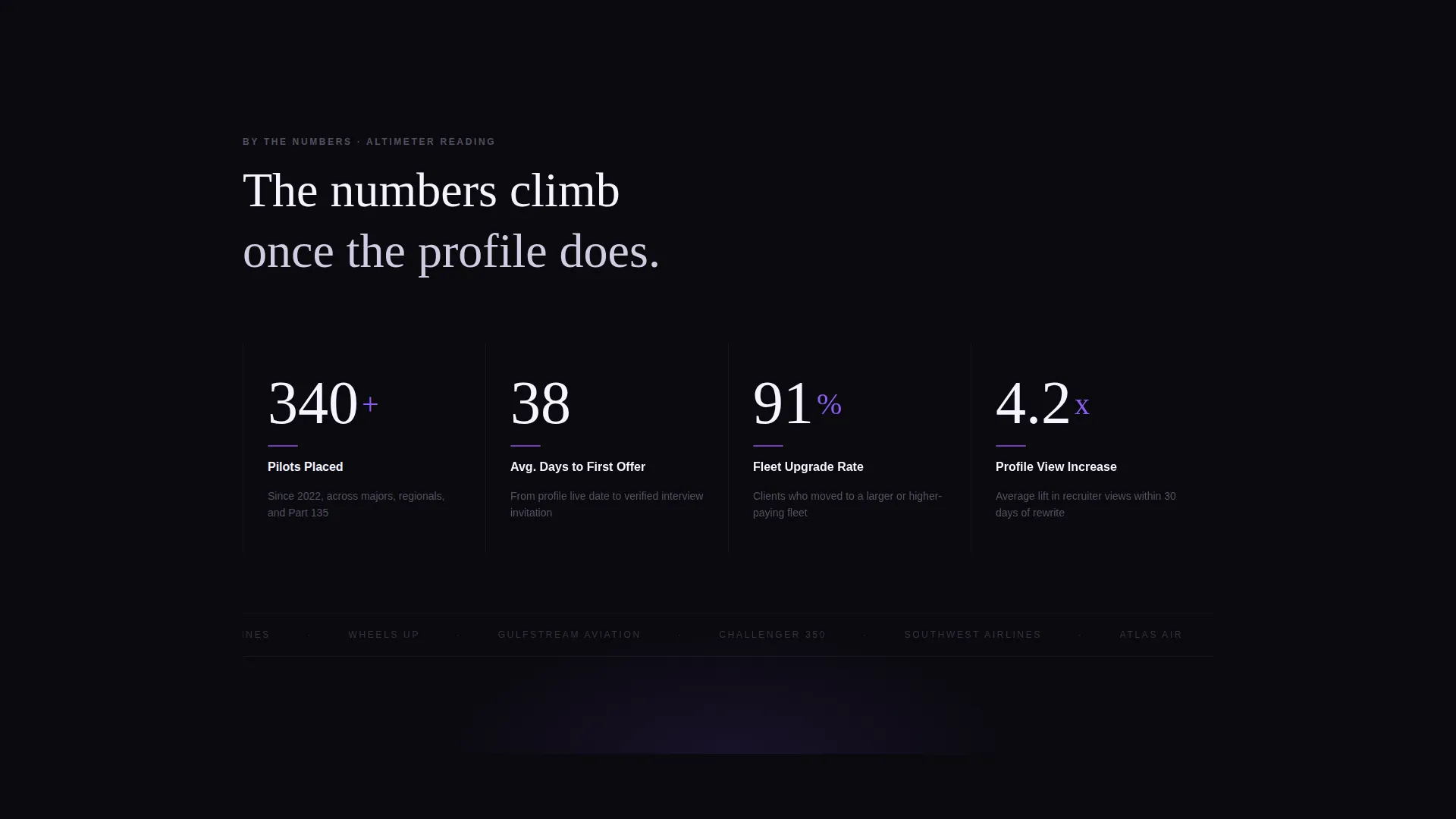 Pilot Profile Pre-Launch Website Template