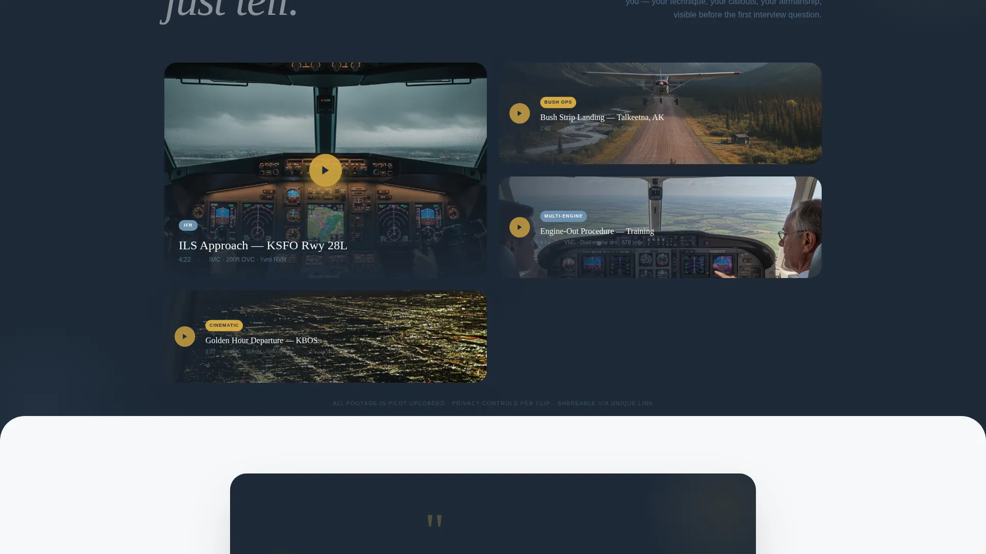 Pilot Profile Specialist Pre-Launch Website Template