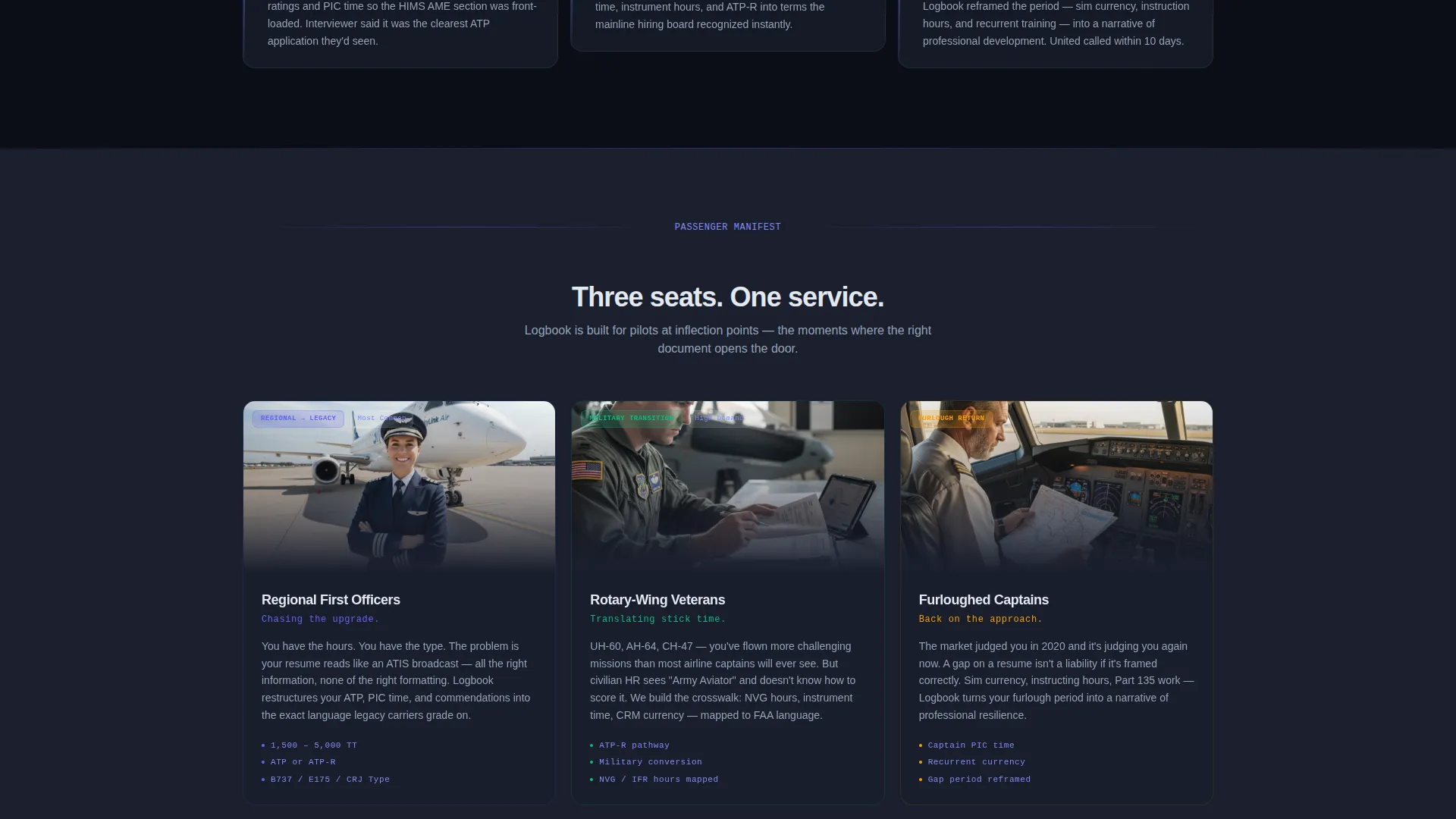 Pilot Professional Resume Landing Page Template