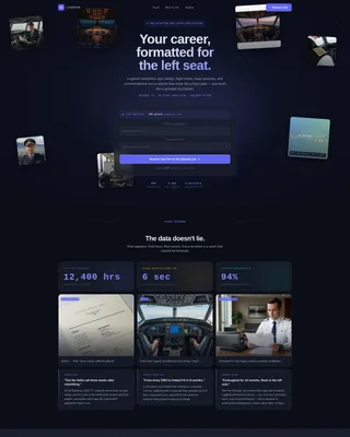 Pilot Professional Resume Landing Page Template