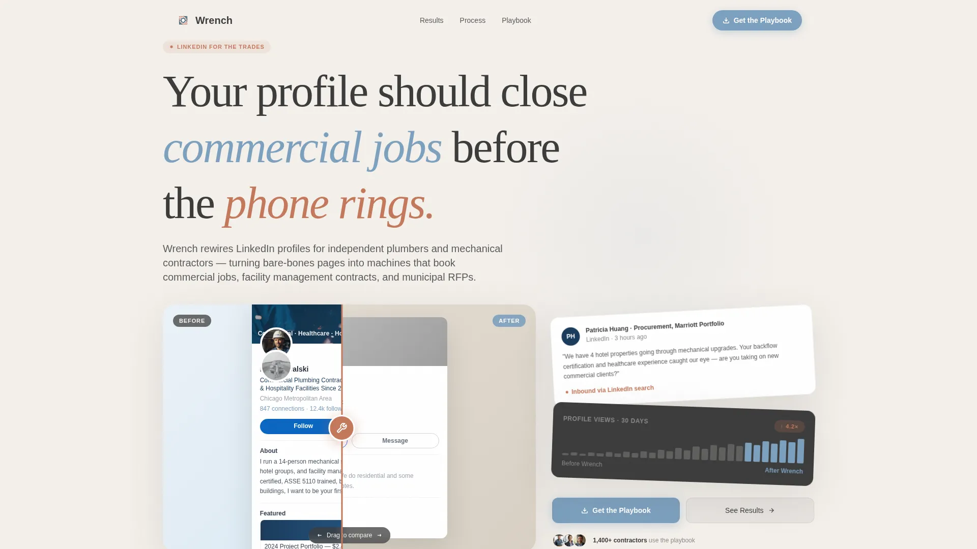 Plumber Profile Specialist Professional Website Template