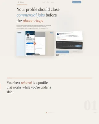 Plumber Profile Specialist Professional Website Template