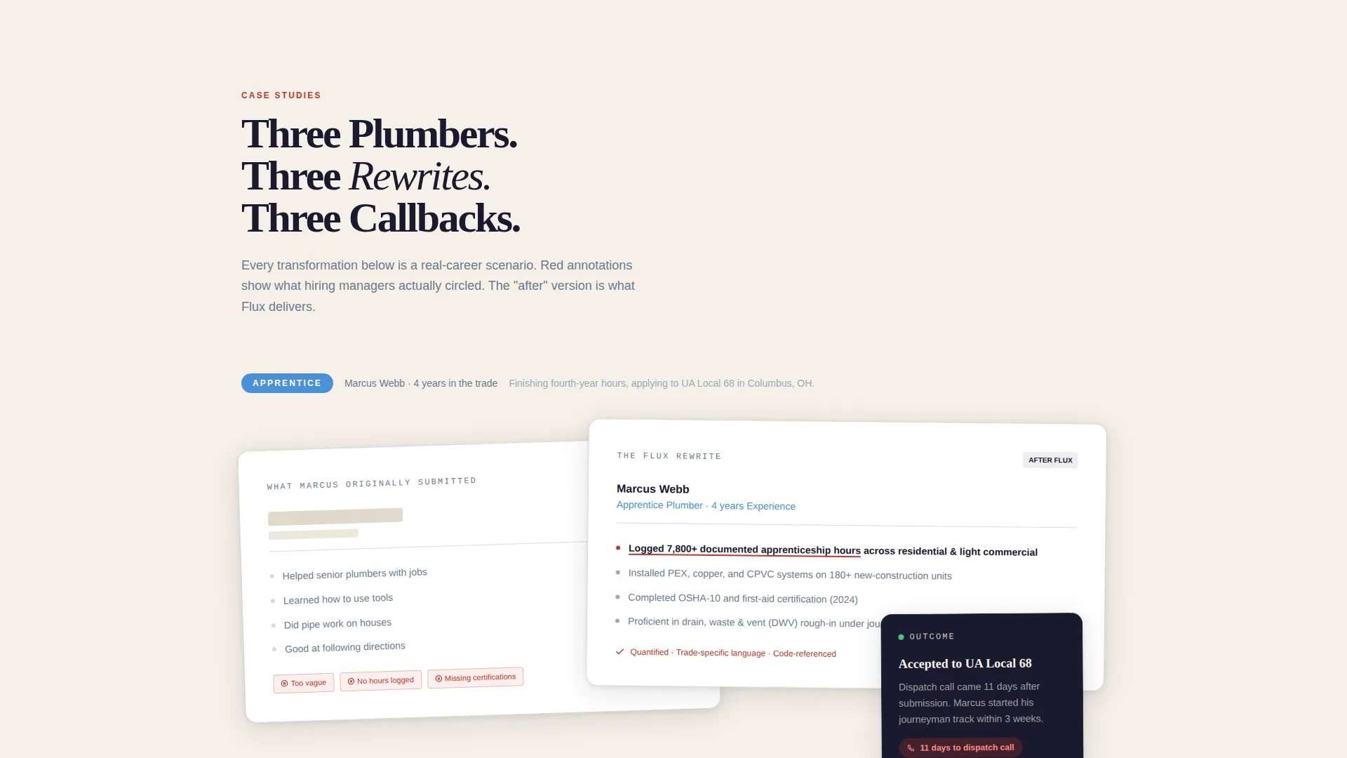 Plumber Profile Careers Website Template