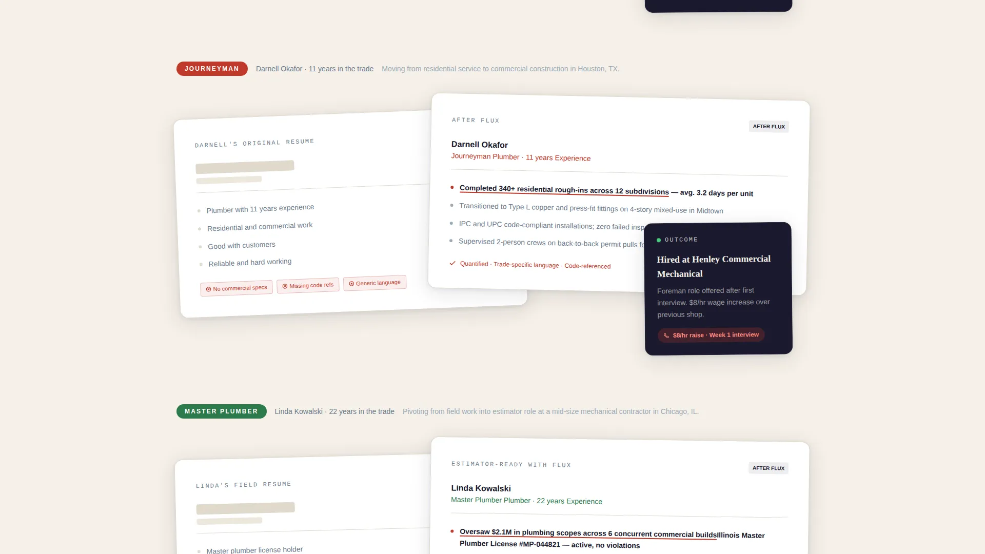 Plumber Profile Careers Website Template