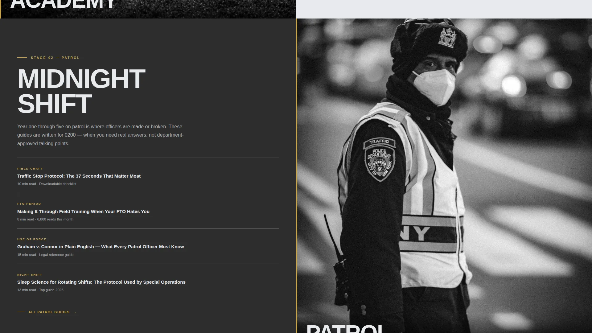Police Officer Profile Specialist Careers Website Template