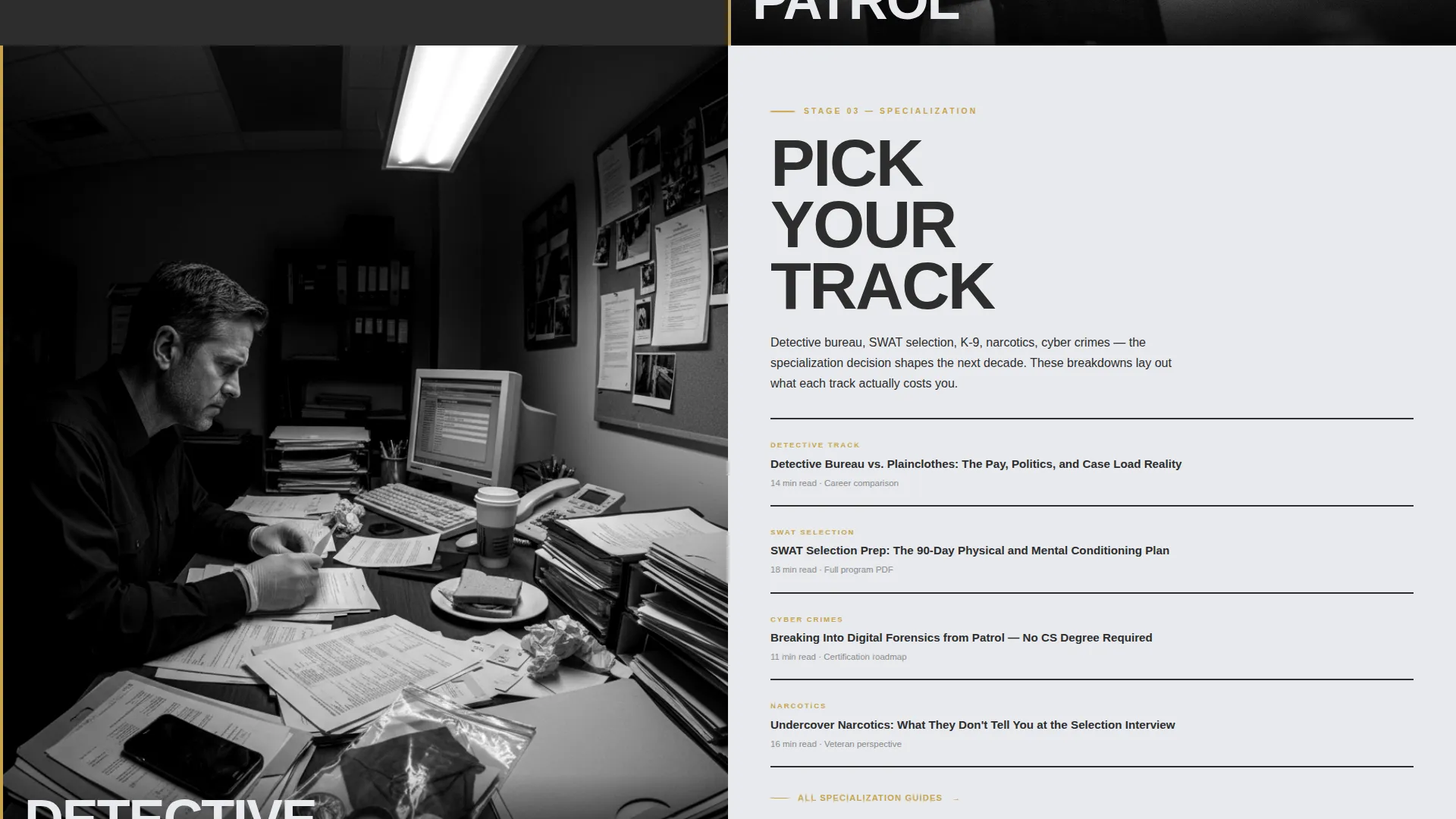 Police Officer Profile Specialist Careers Website Template