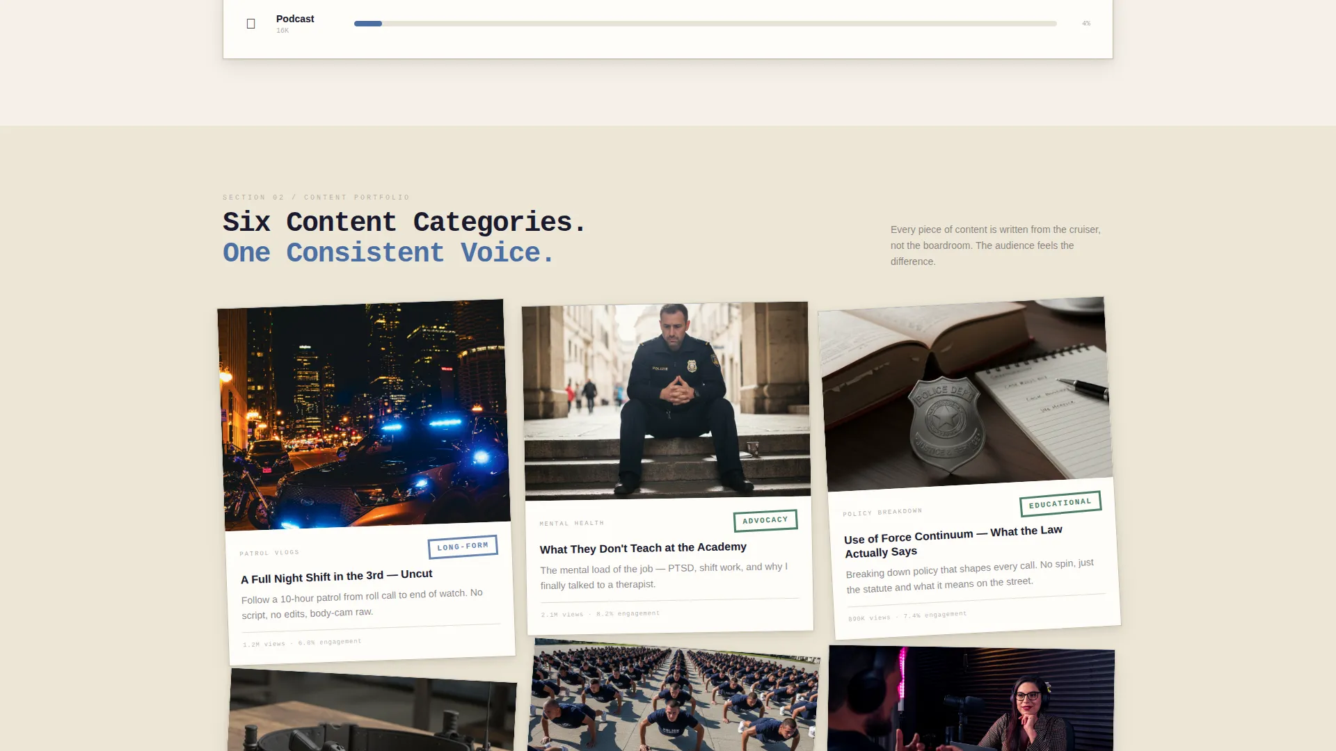 Police Officer Profile Reviews Website Template