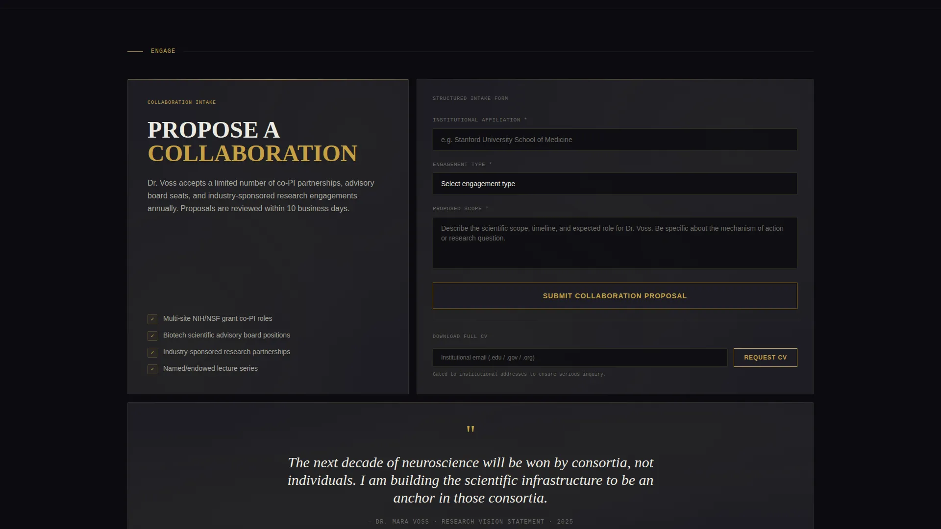 Academic & Research Profile Professional Website Template