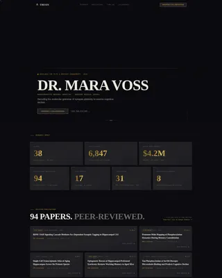 Academic & Research Profile Professional Website Template