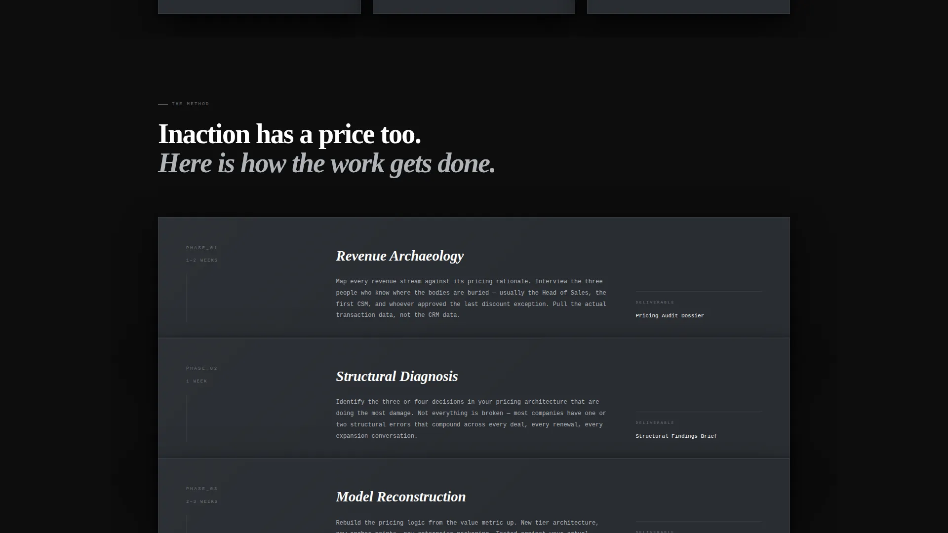 Research & Strategy Agency Pricing Website Template