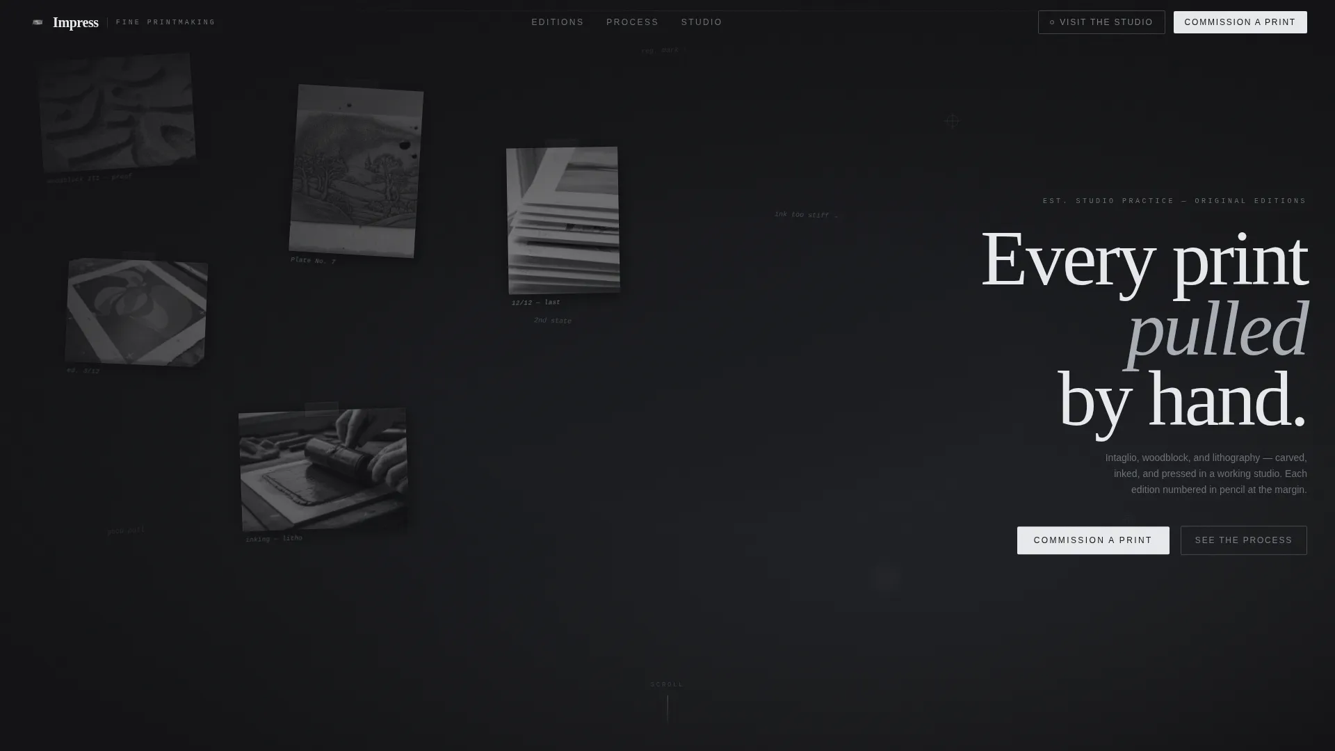 Printmaker Portfolio Professional Website Template