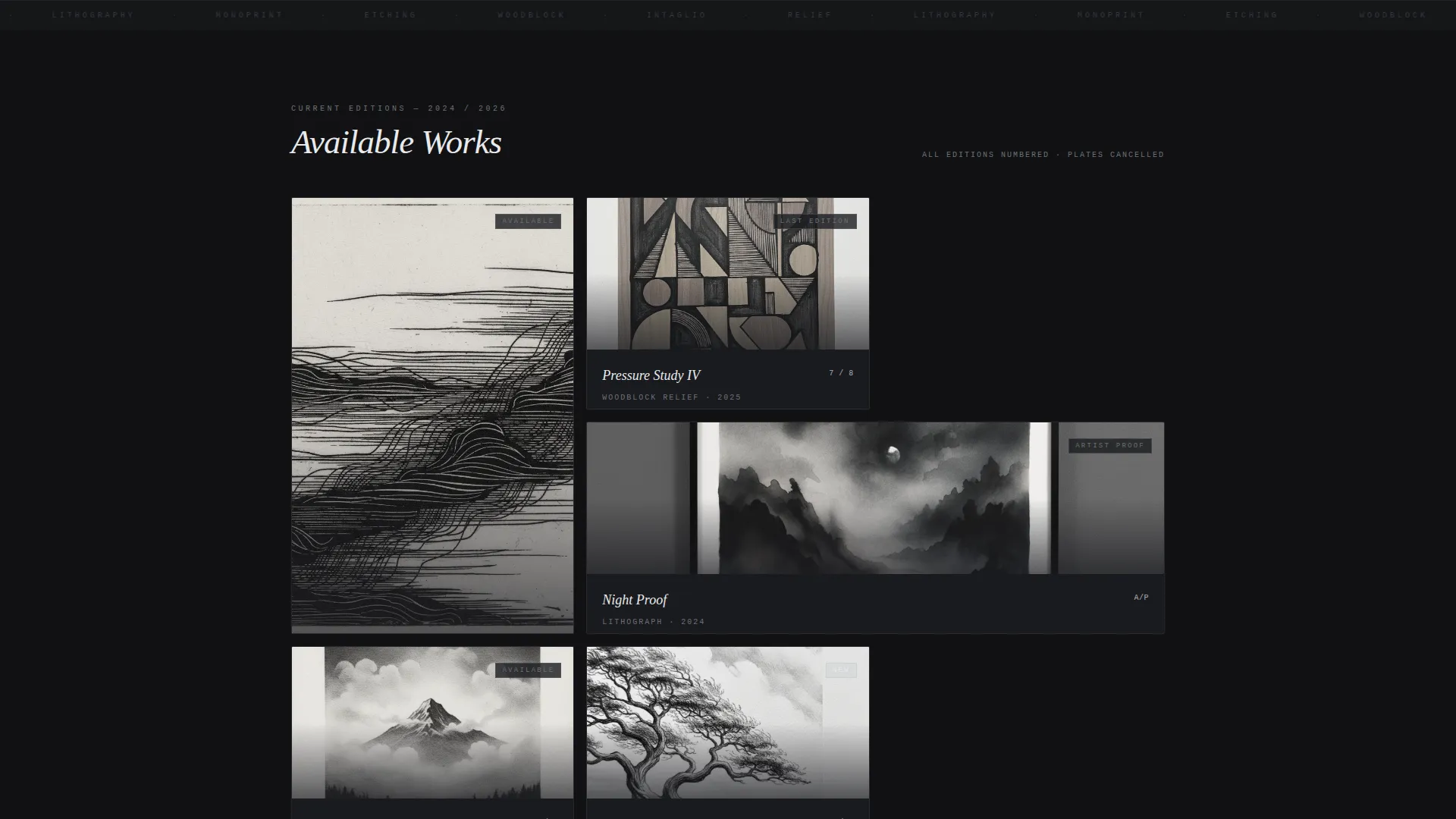Printmaker Portfolio Professional Website Template