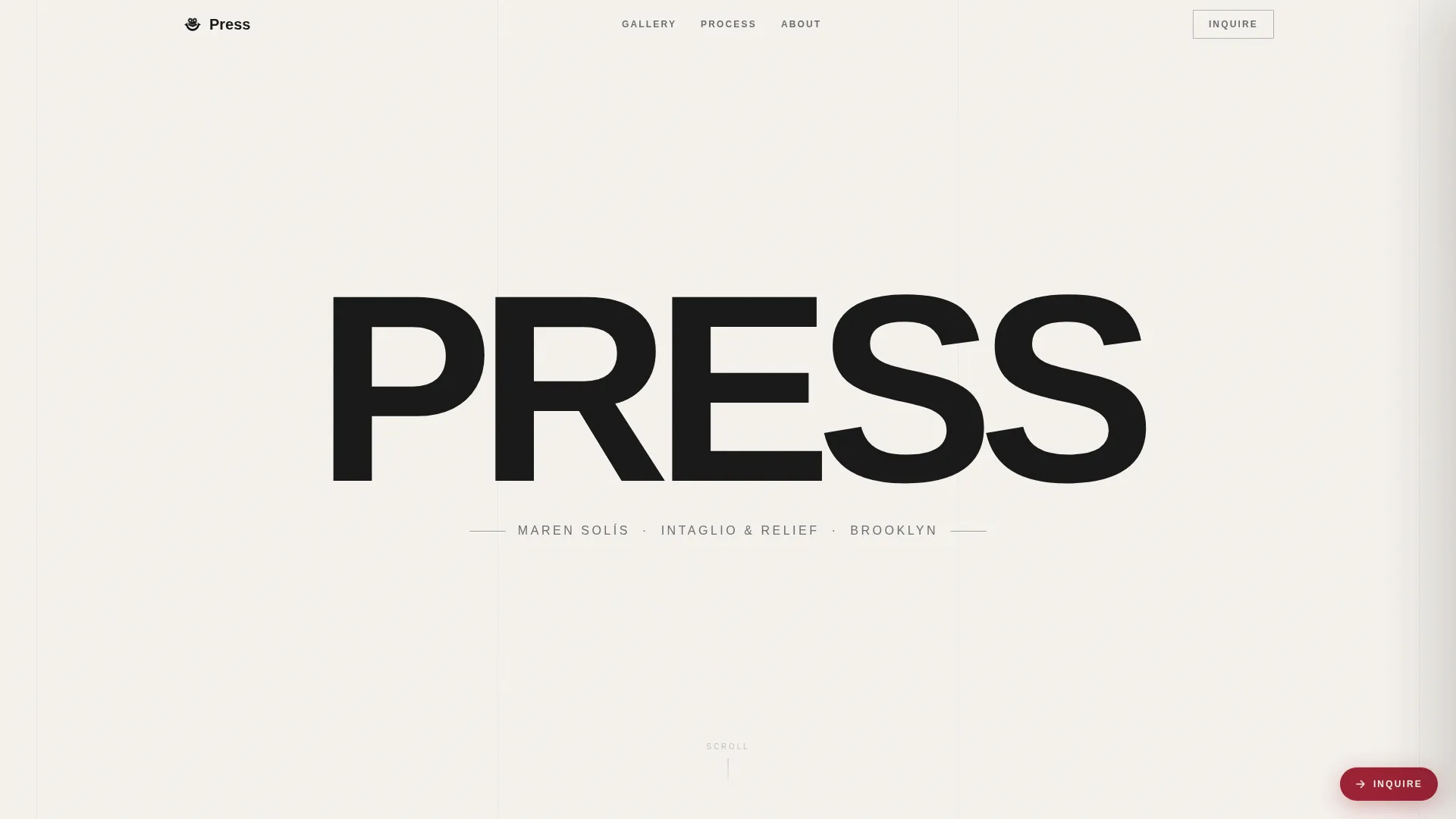 Printmaker Portfolio Portfolio Website Template