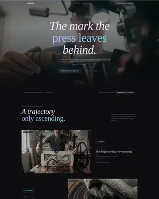 Printmaker Portfolio Specialist Portfolio Website Template