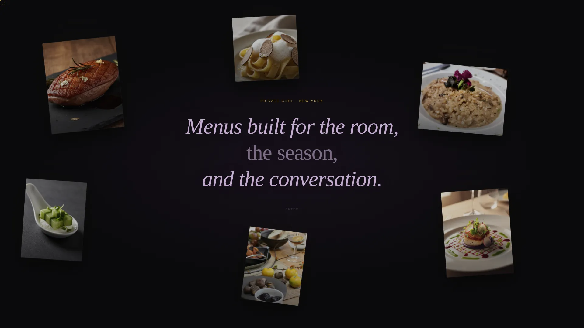 Chef & Culinary Portfolio Pricing Website Template