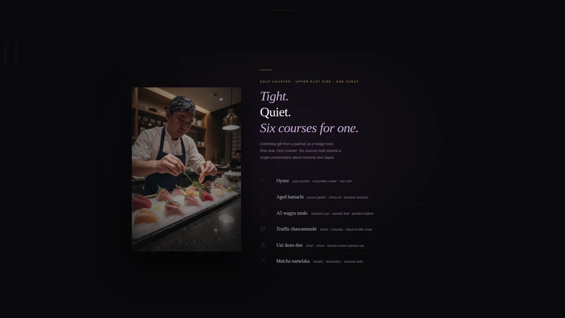 Chef & Culinary Portfolio Pricing Website Template