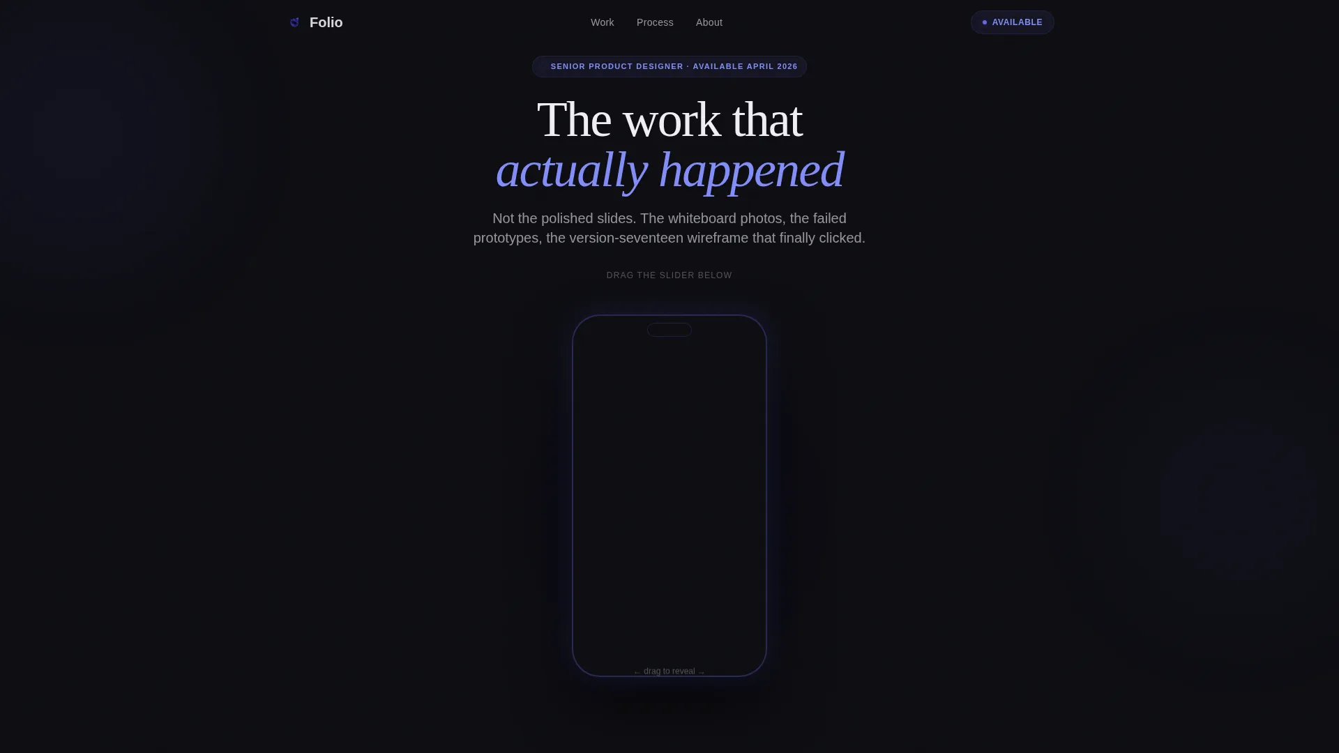 Product Designer Portfolio Portfolio Website Template