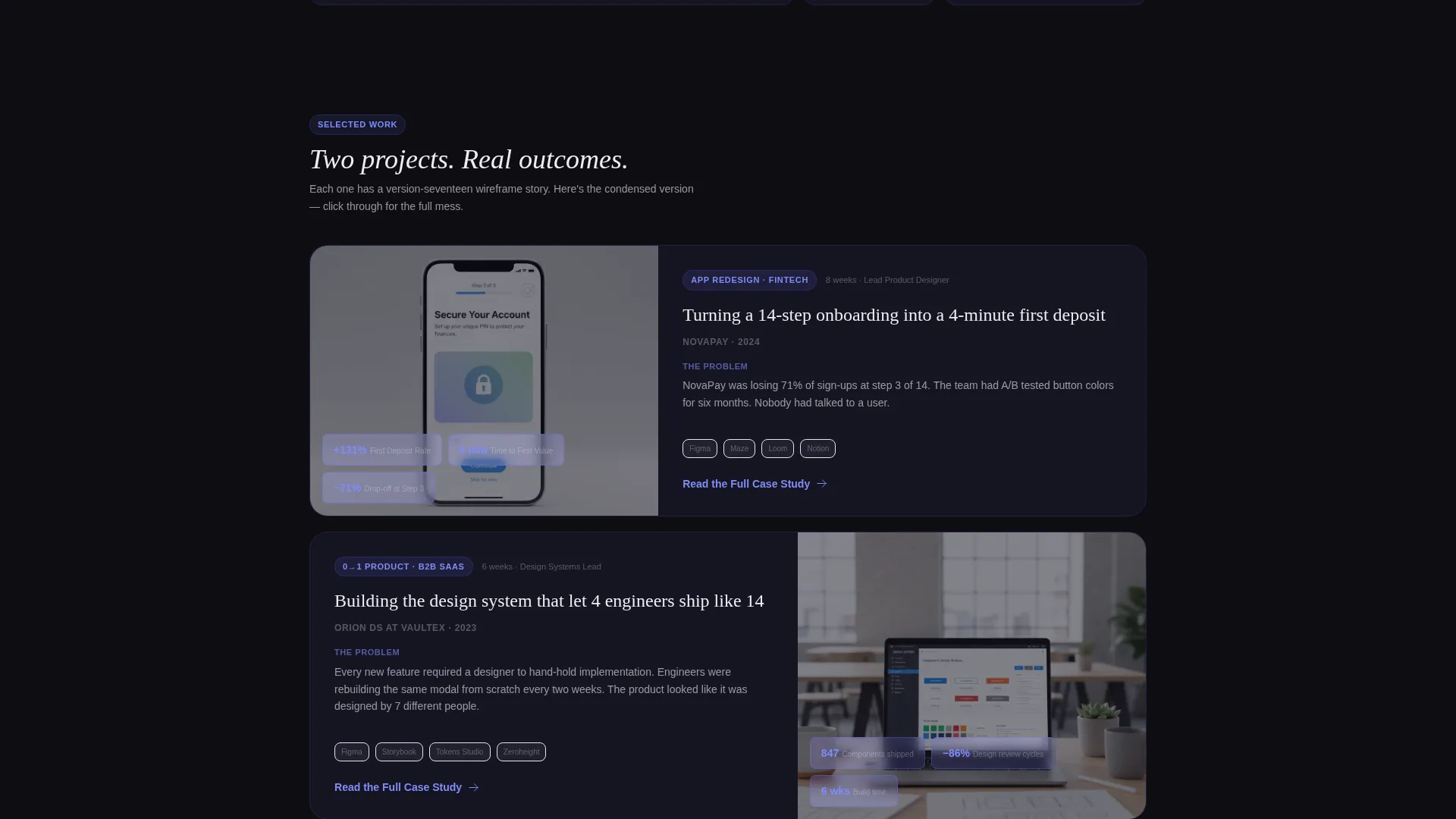 Product Designer Portfolio Portfolio Website Template