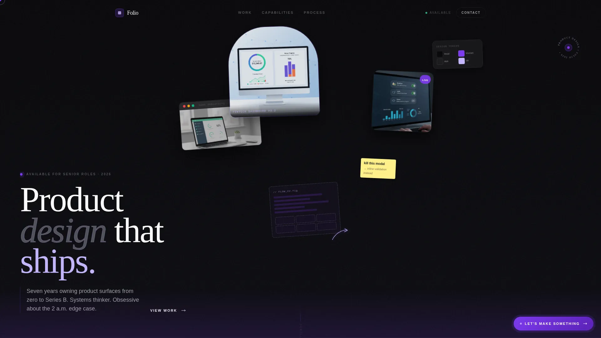 Product Designer Portfolio Specialist Careers Website Template