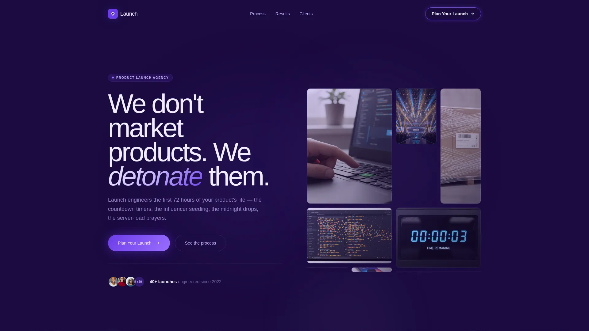 Events & Experiential Agency Pre-Launch Website Template