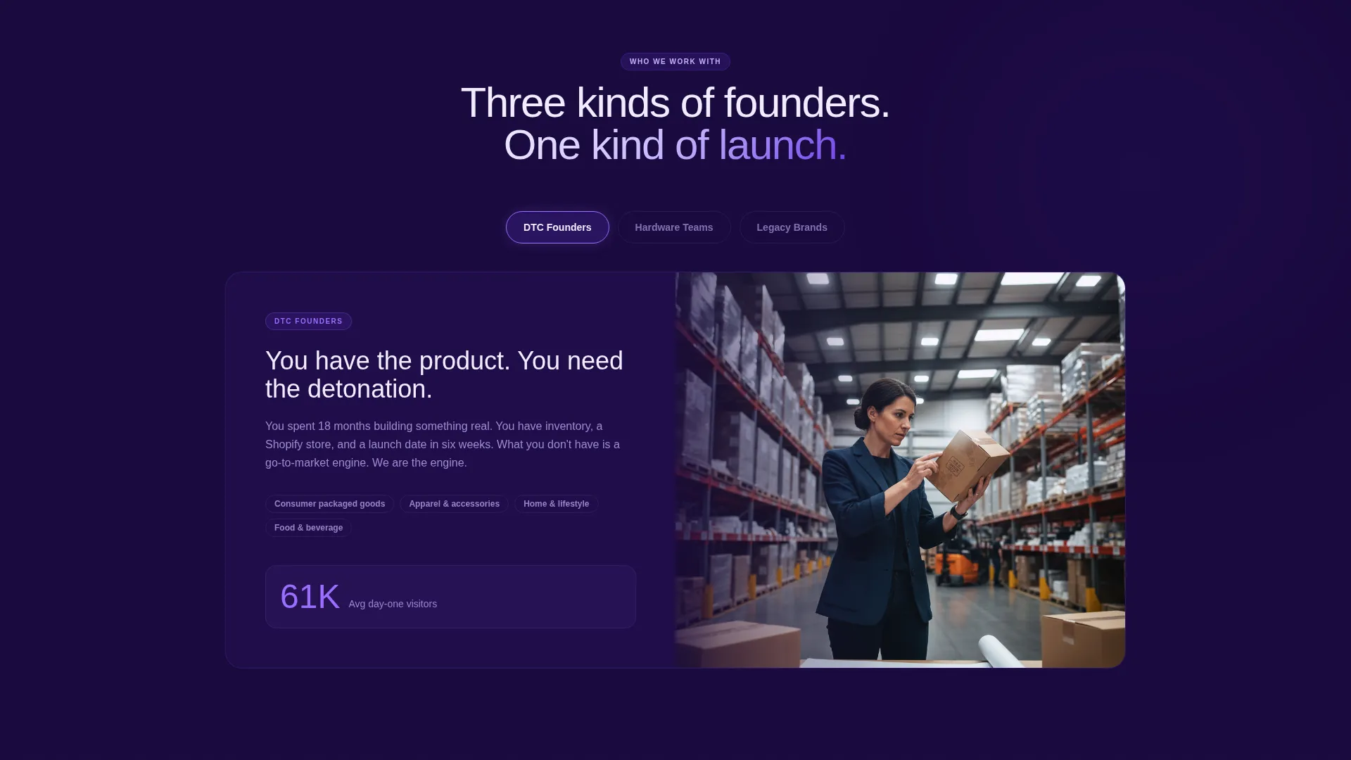 Events & Experiential Agency Pre-Launch Website Template