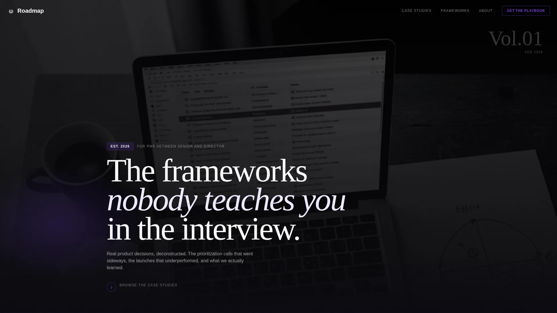 Product Manager Profile Portfolio Website Template