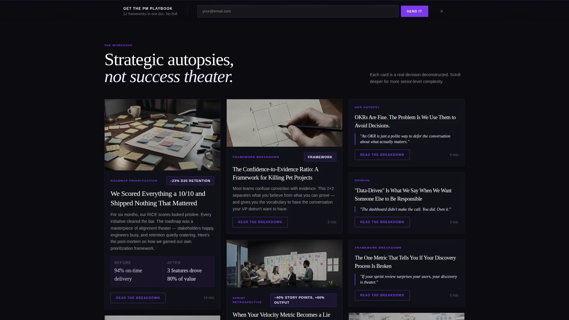 Product Manager Profile Portfolio Website Template
