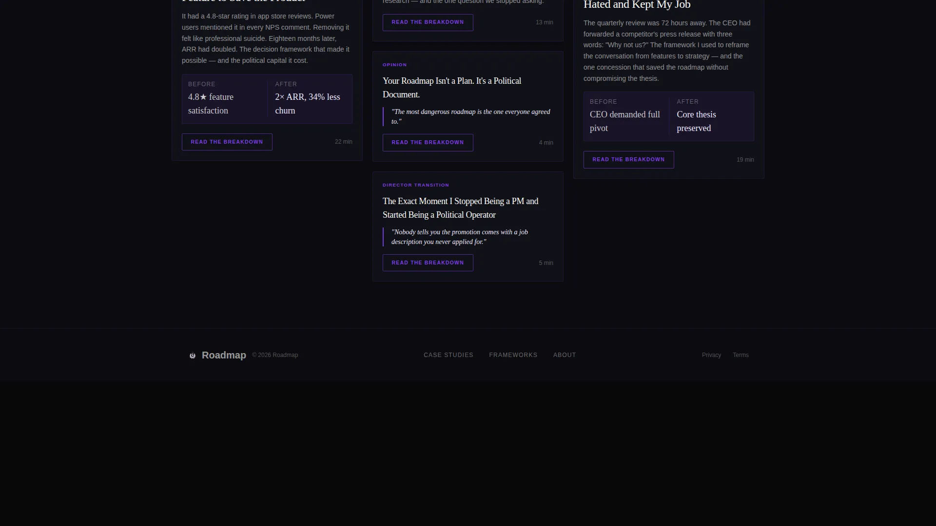 Product Manager Profile Portfolio Website Template