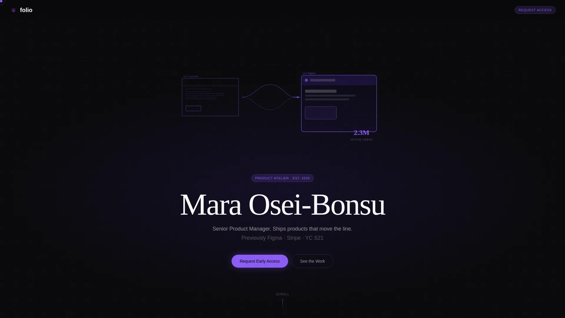 Product Manager Profile Pre-Launch Website Template